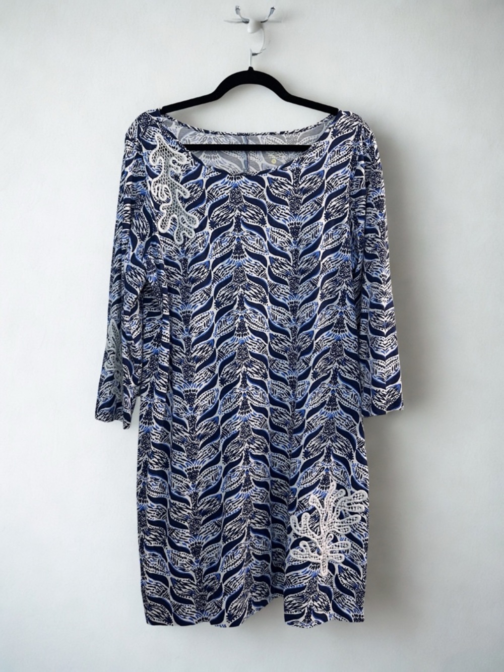 Lilly Pulitzer Marlowe Shift Dress A Mermaid's Tail XL EUC